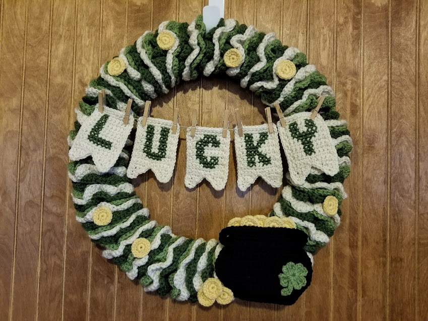 St. Patrick’s Day Crochet Wreath