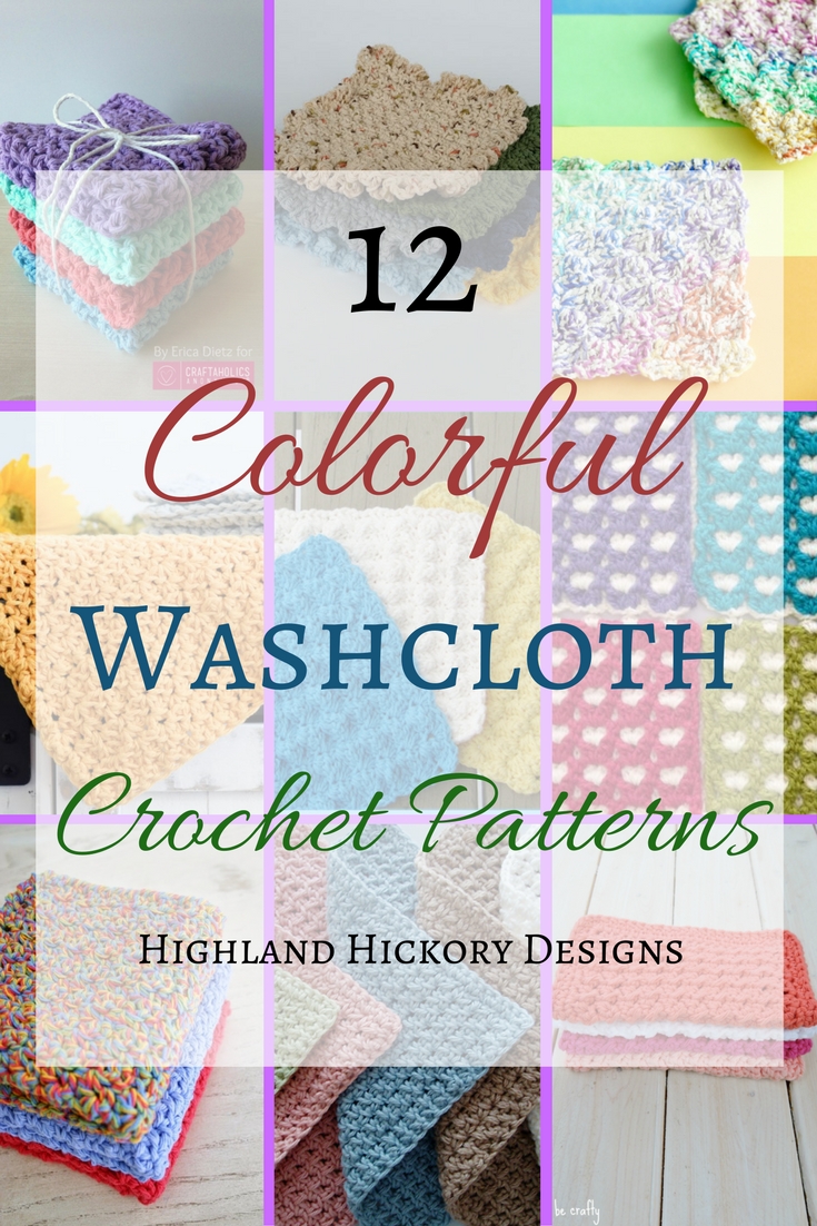 12 Free Washcloth Patterns Highland Hickory Designs Crochet Pattern